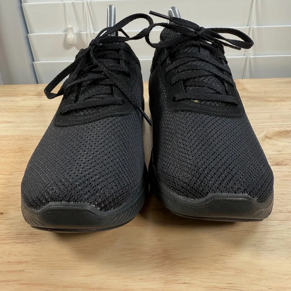 Skechers Flex Appeal 3 Athletic Sneakers Women's Black Mesh Lace-Up Trainers - 9